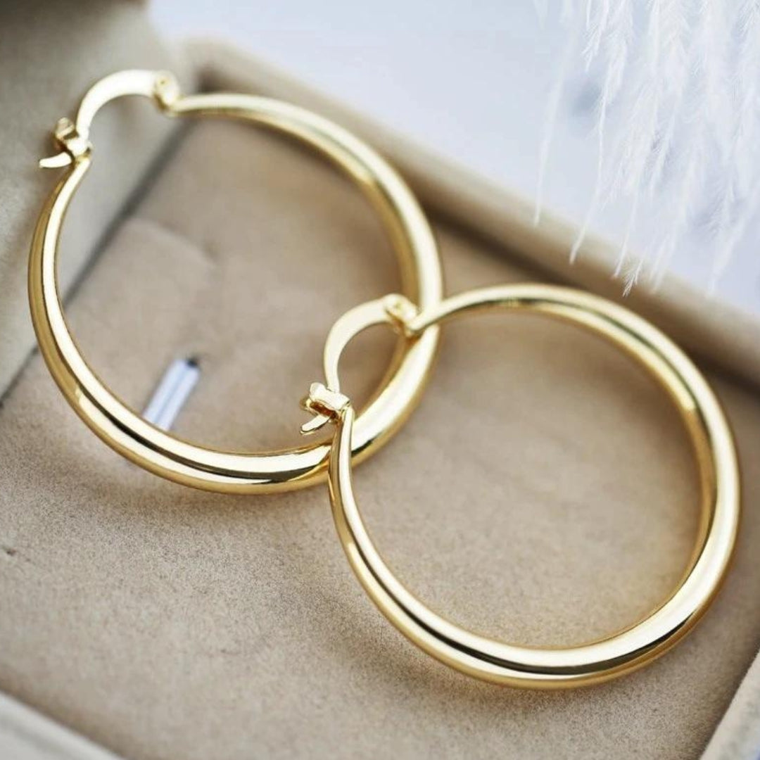 Radiance | Elegant Large Gold Hoops
