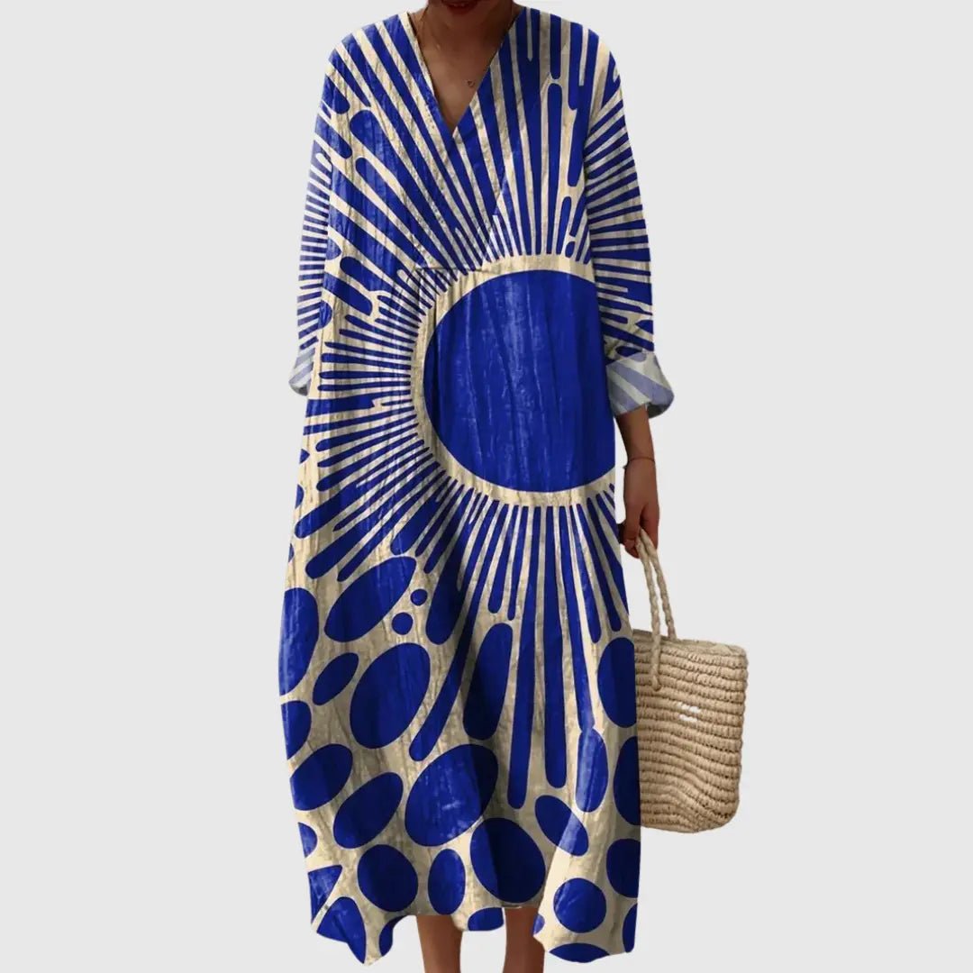 Skye | Radiant Eclipse Print Maxi Dress