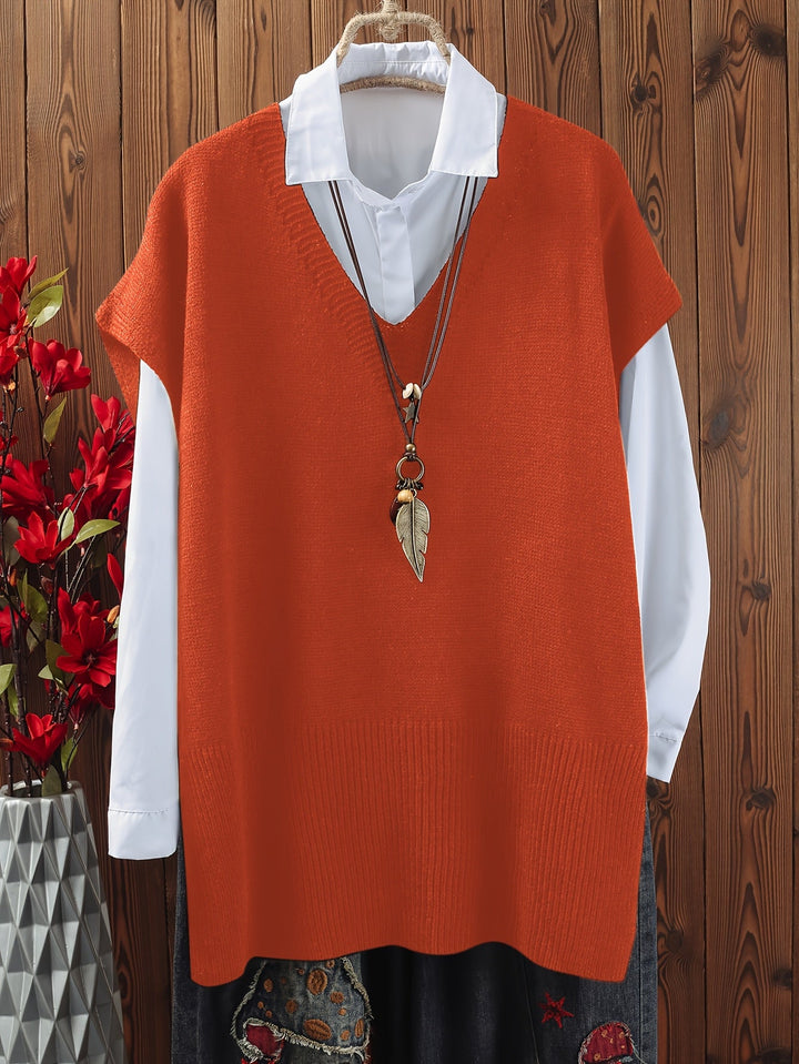 Naeva | Soft Knit V-Neck Vest