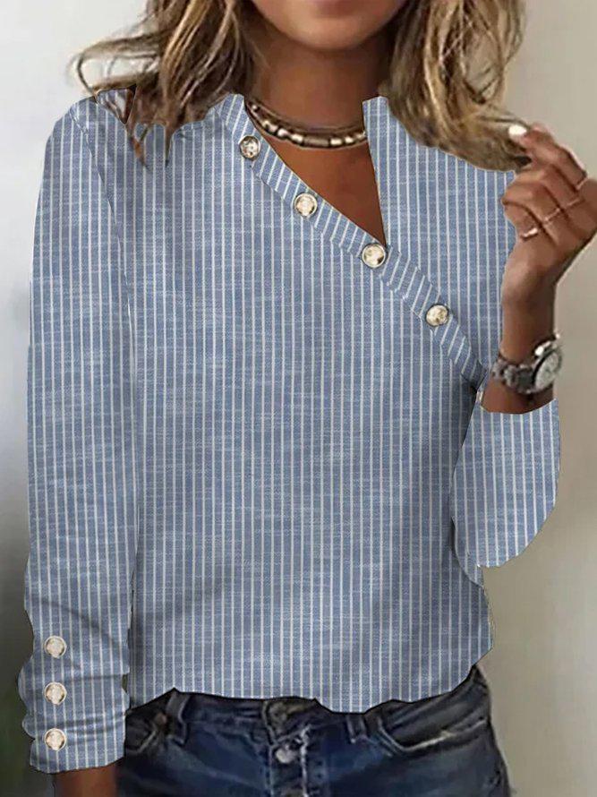 Priya | Chic Striped Long Sleeve Top