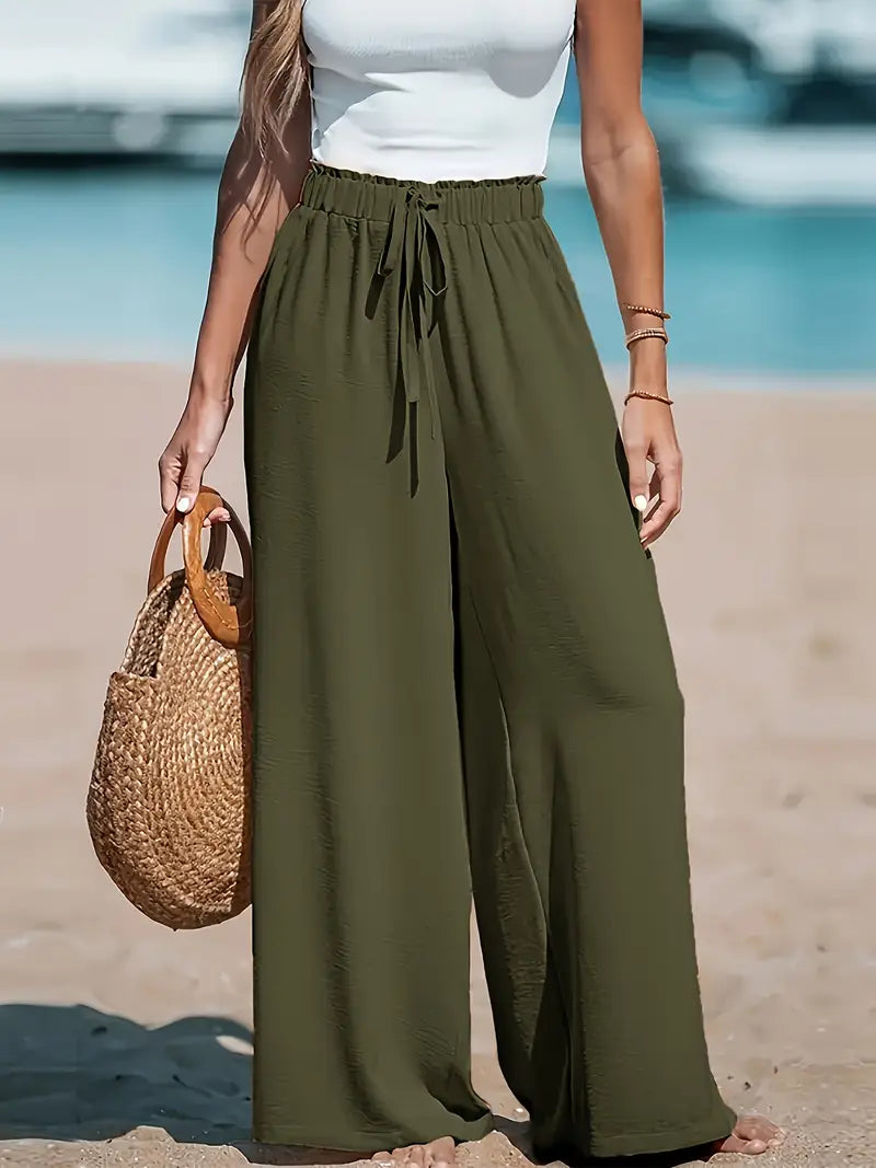 Noralie | Elegant High-Waisted Wide-Leg Pants