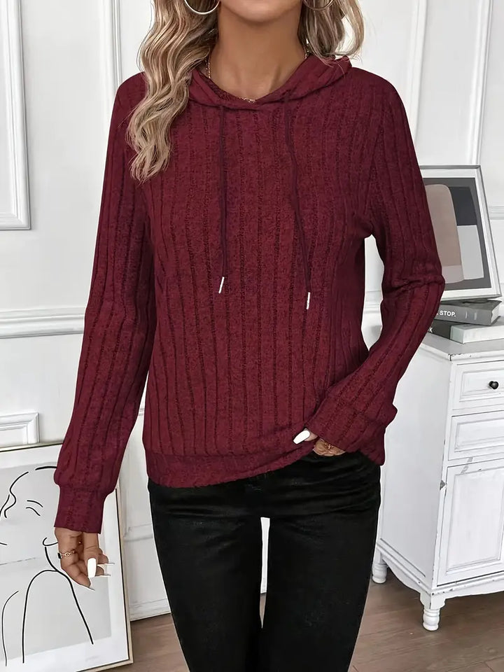 Patricia | Premium Elegant Ribbed Hooded Jumper