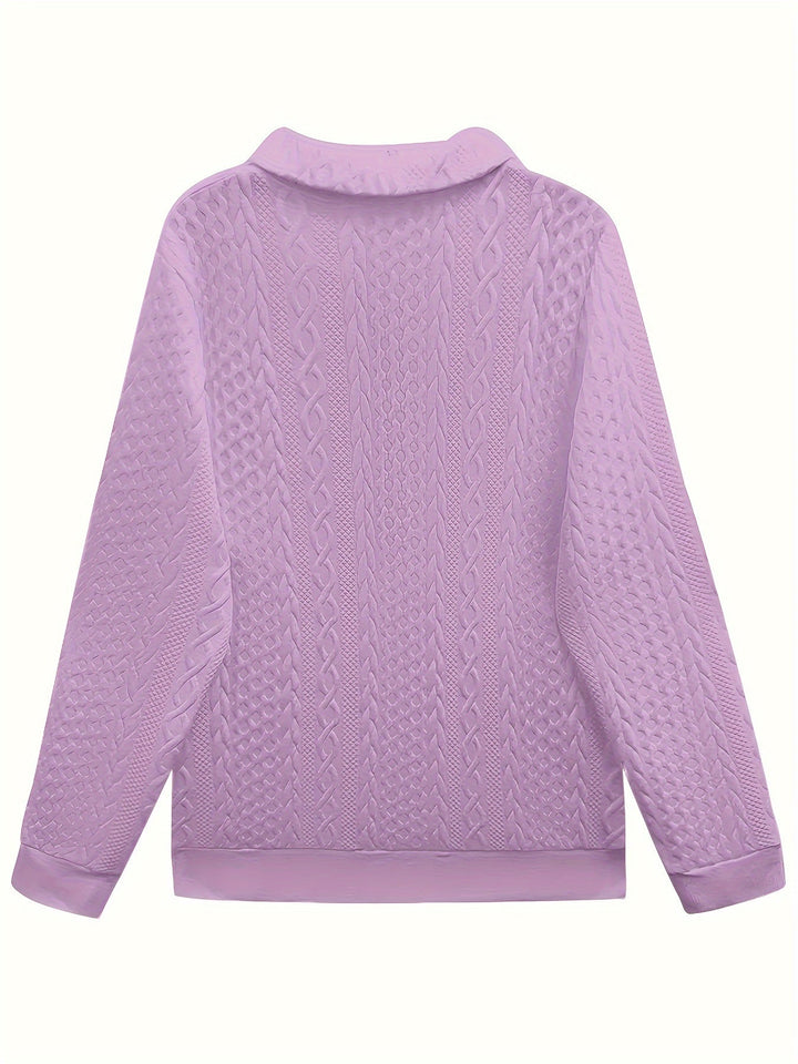 Diane | Chic Long Sleeve Zip Sweatshirt