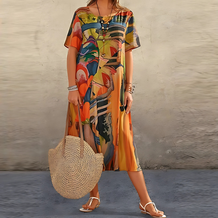 Nyelara | Comfortable Floral Dress