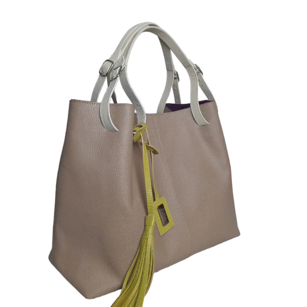 Adelle | Taupe women's leather bag