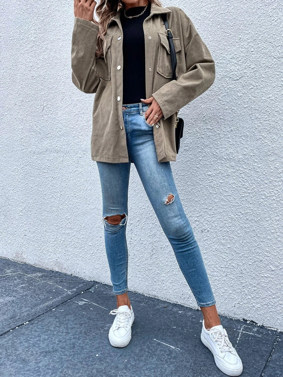 Isoldea | Elegant Bucklecord Jacket