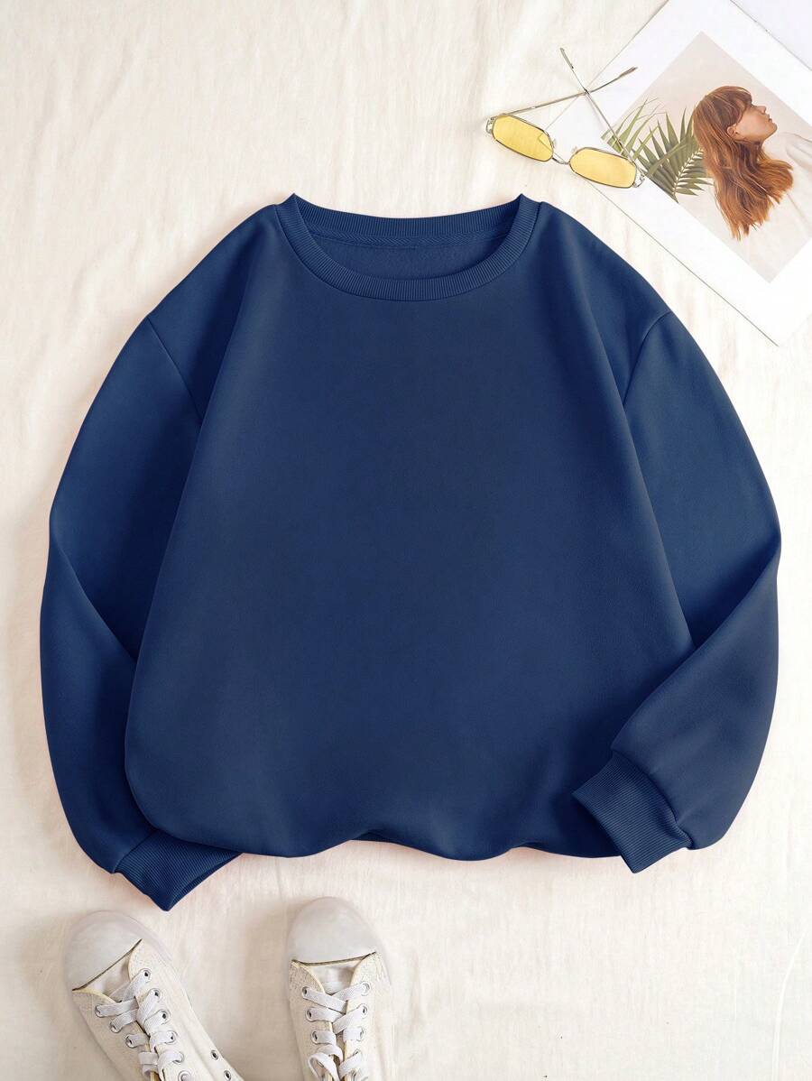 Veloura | Classic Solid Colour Comfort Sweatshirt