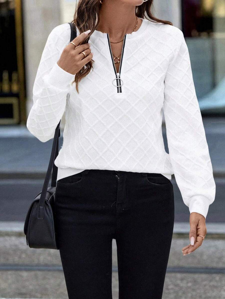 Delyra | Premium Textured Cosy  Sweatshirt