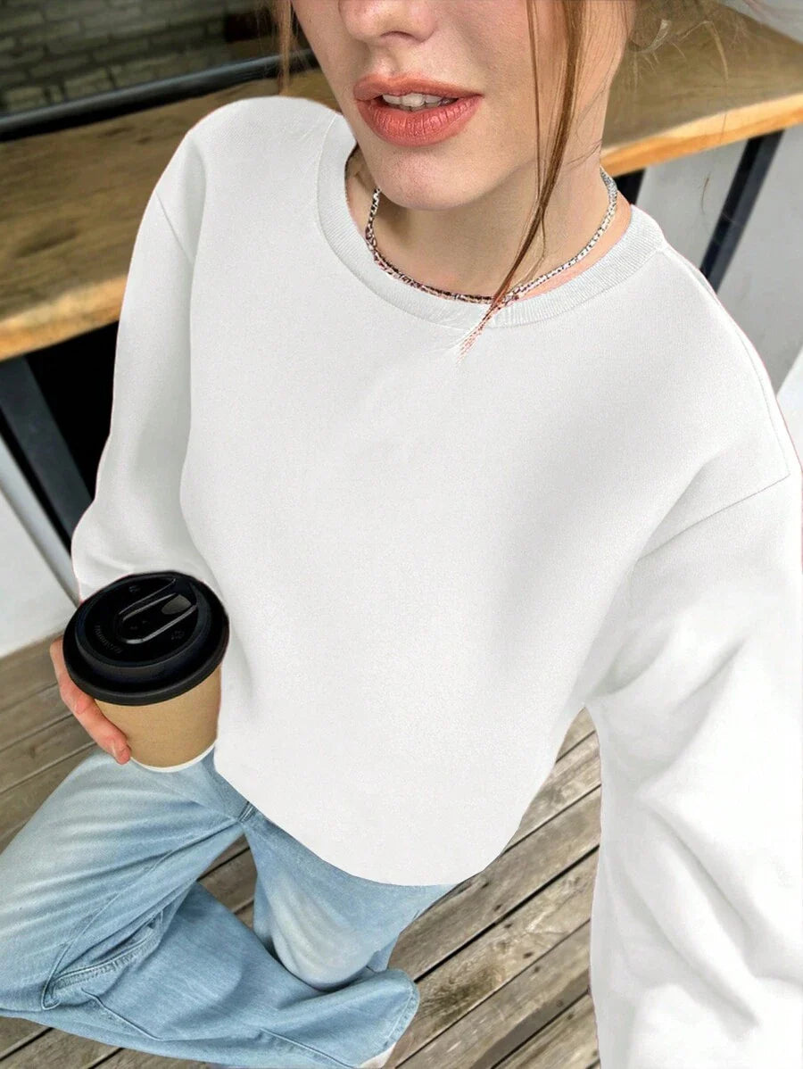 Veloura | Classic Solid Colour Comfort Sweatshirt