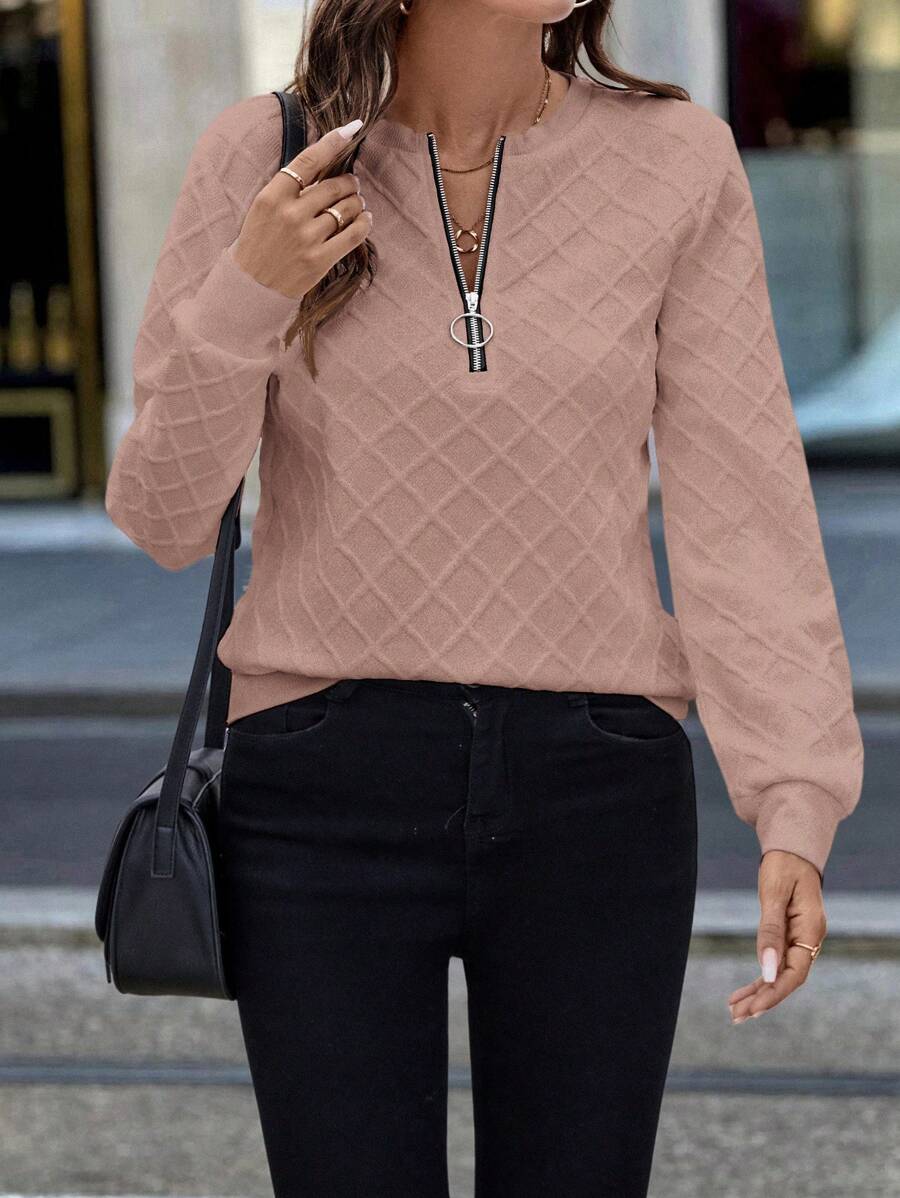 Delyra | Premium Textured Cosy  Sweatshirt