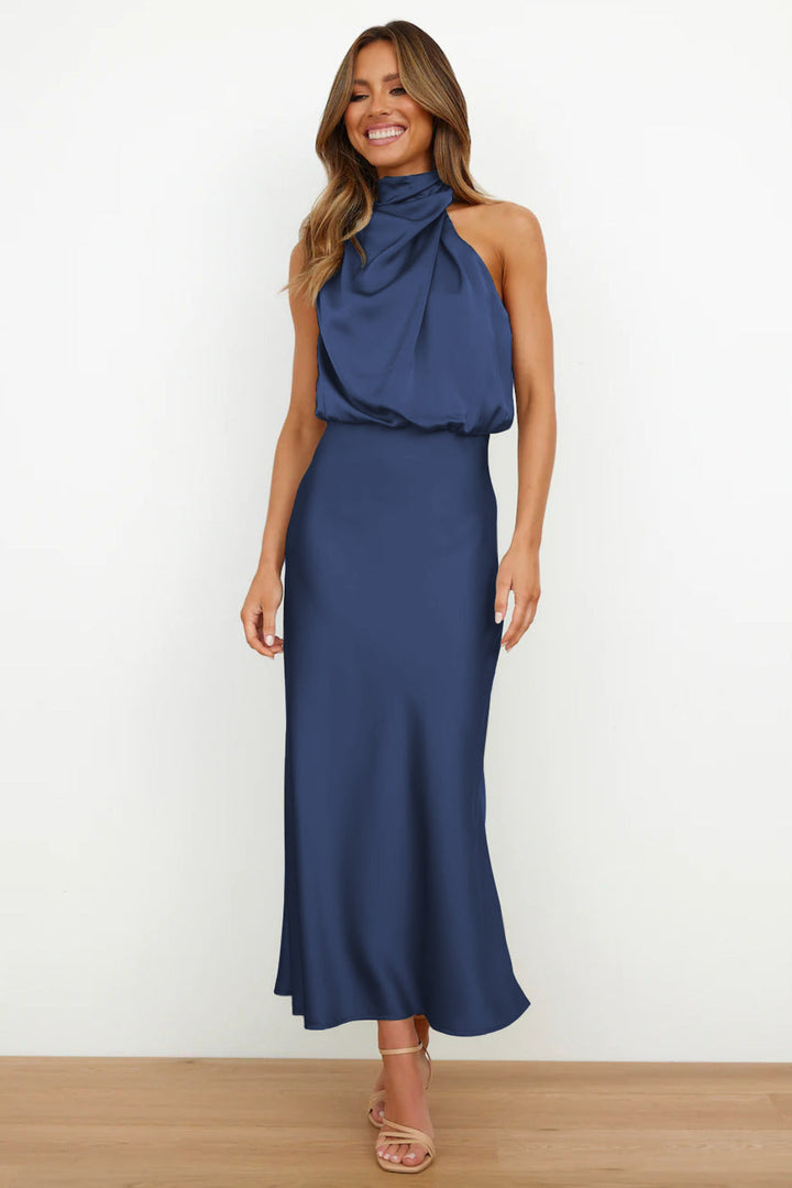 Georgina | Midi Dress with Off-the-Shoulder Design
