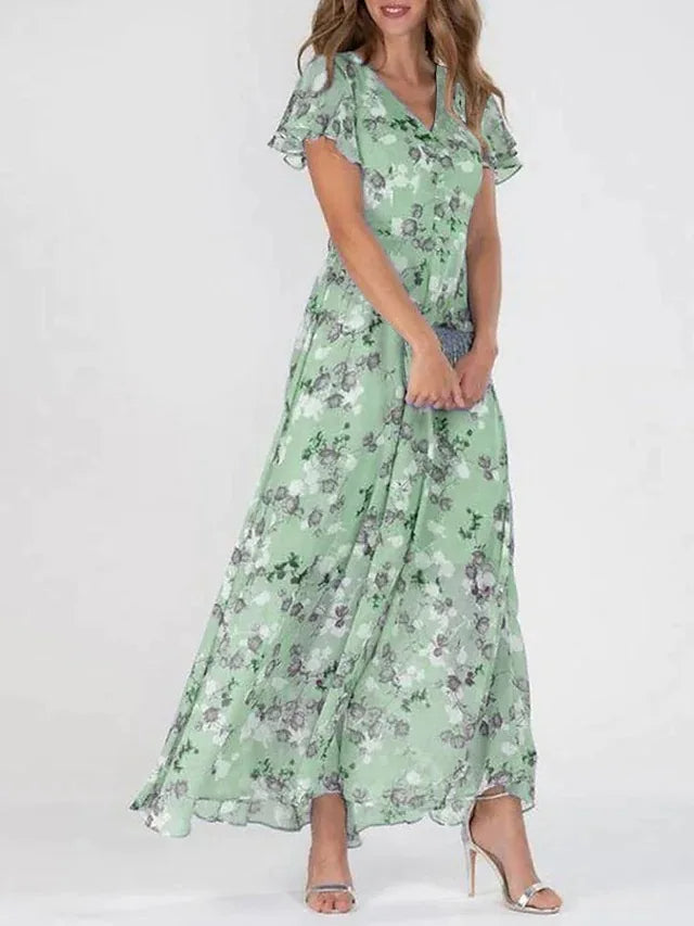 Ellis | Elegant Tummy-Covering Maxi Dress
