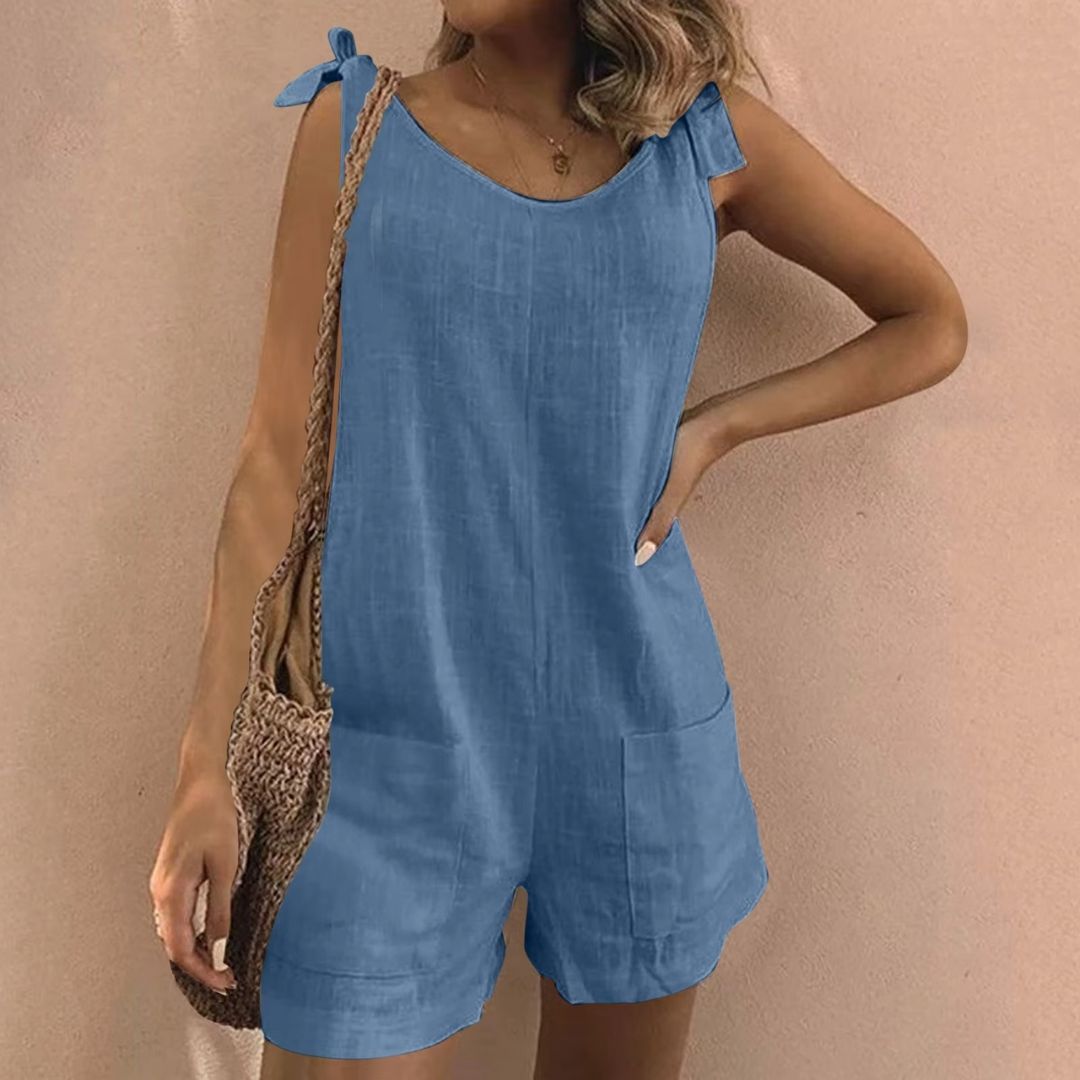 Maia | Tie Shoulder Pocket Playsuit