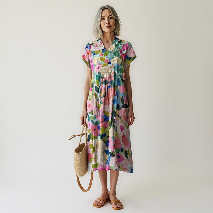 Jovana | Multi-Colour Flower Dress