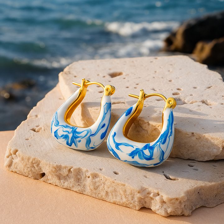 Hama | Golden Wave Foam Dangle Earrings