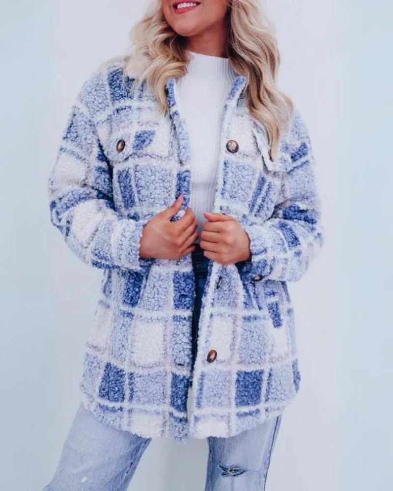 Sariel | Casual Fleece Plaid Jacket