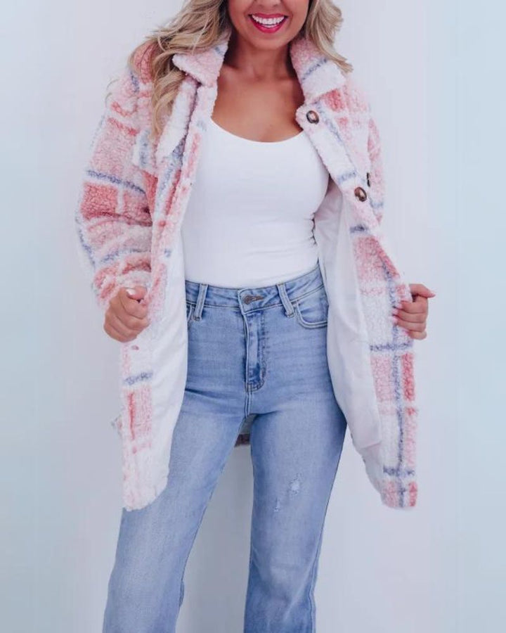 Sariel | Casual Fleece Plaid Jacket