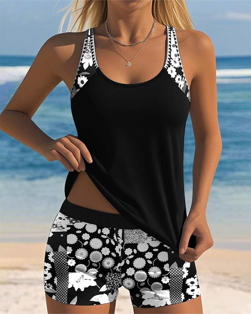 Aelina | Elegant Printed Swimsuit