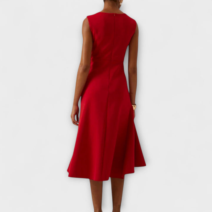 Juliette | Chic Draped Asymmetric Midi Dress