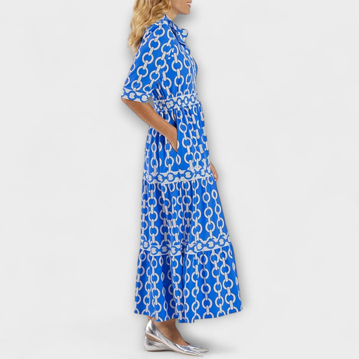 Margaret | Midi Dress with Chain Pattern