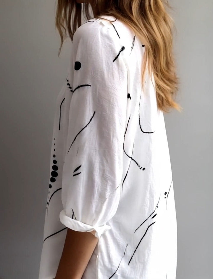Reyes | Basic White Long Sleeve Top