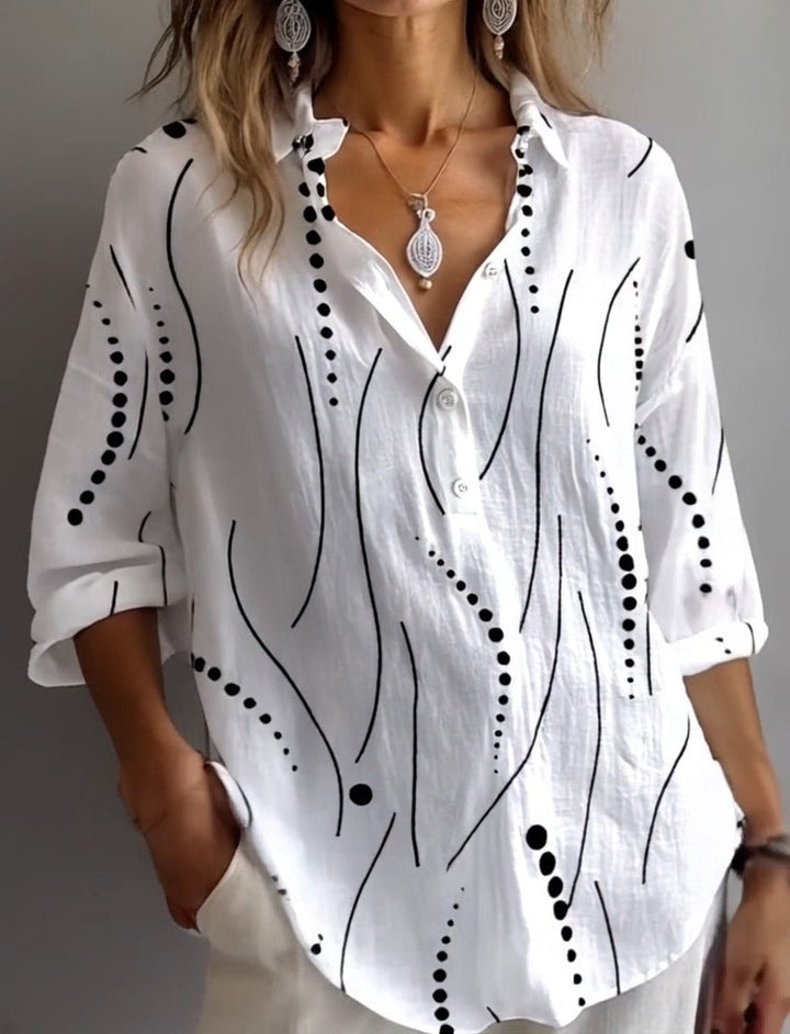 Reyes | Basic White Long Sleeve Top