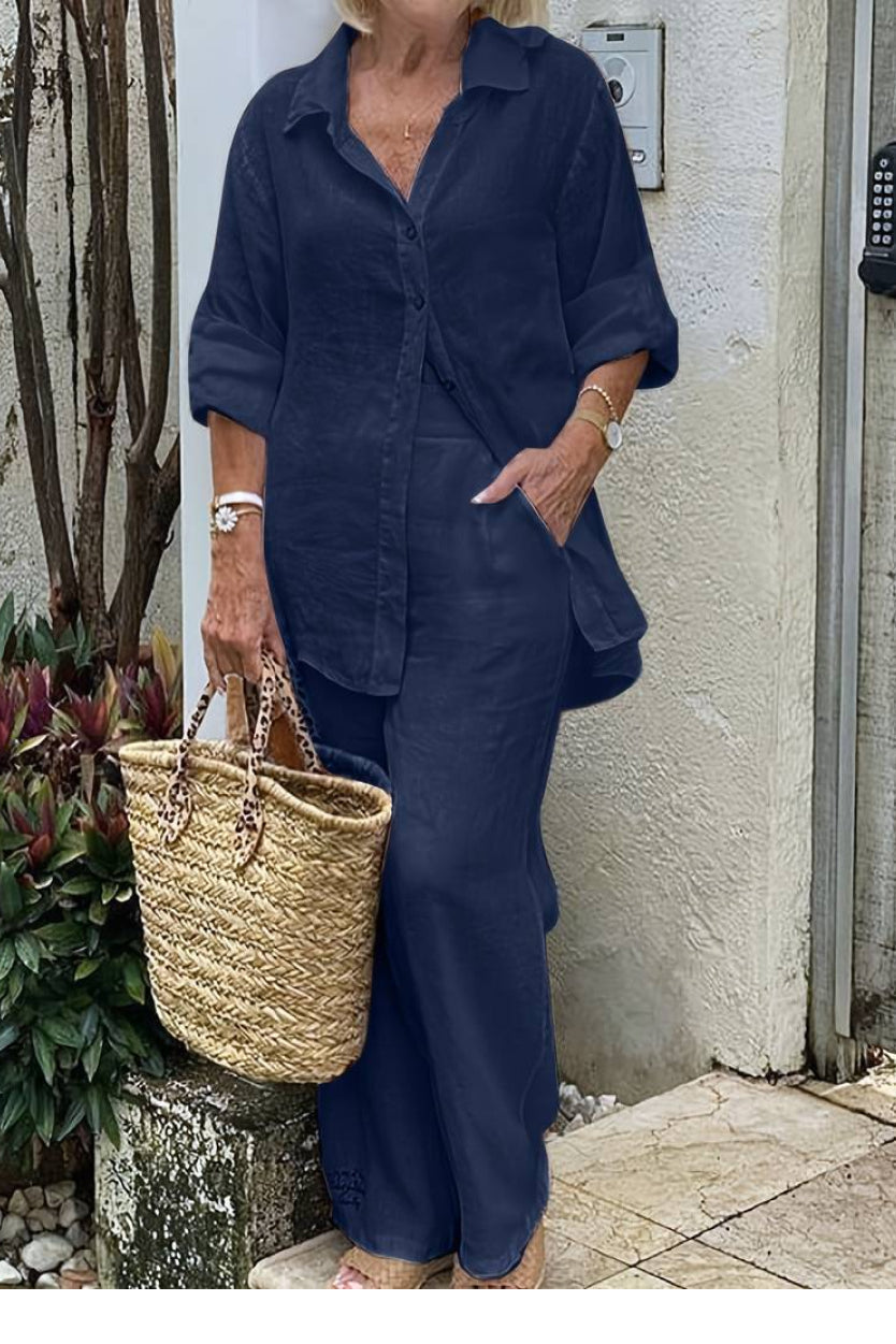Tahua | Relaxed Shirt & Trousers Two-Piece Set