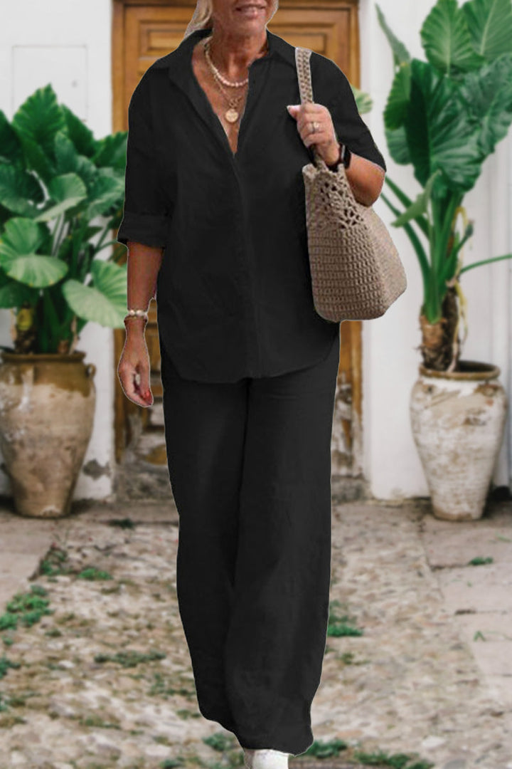 Tahua | Relaxed Shirt & Trousers Two-Piece Set