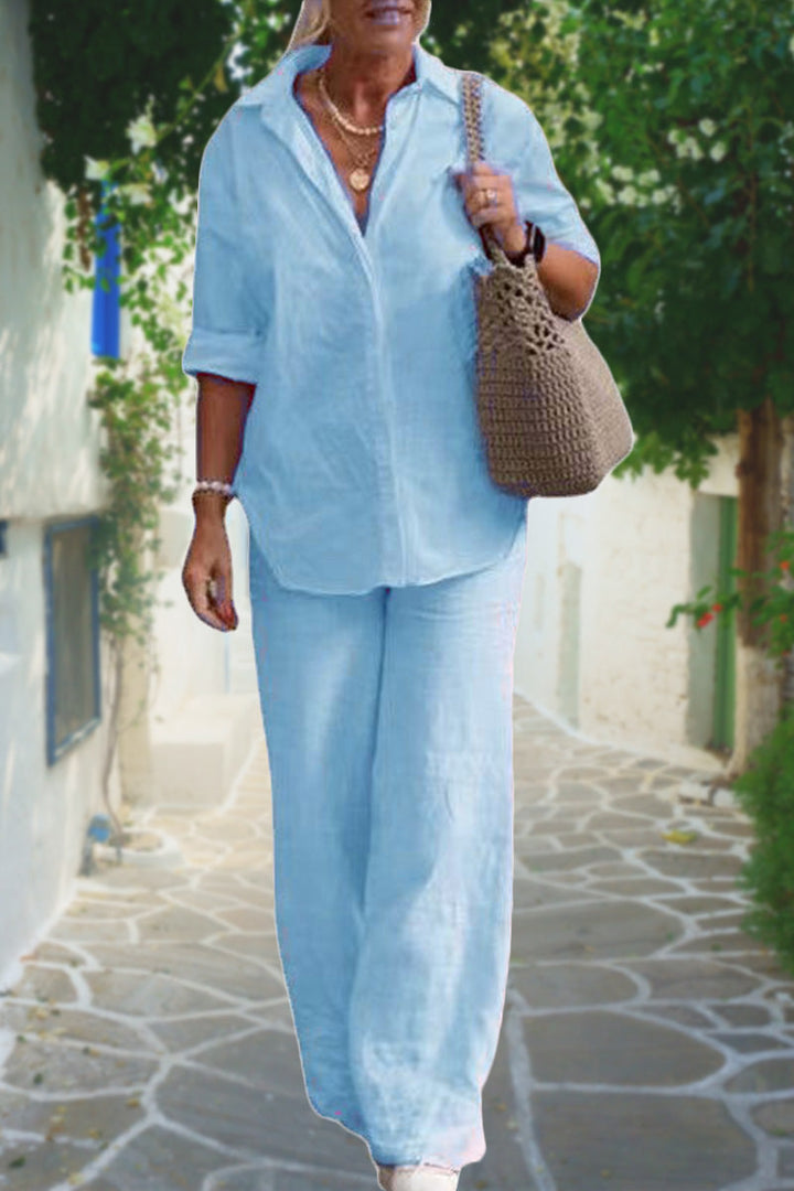 Tahua | Relaxed Shirt & Trousers Two-Piece Set