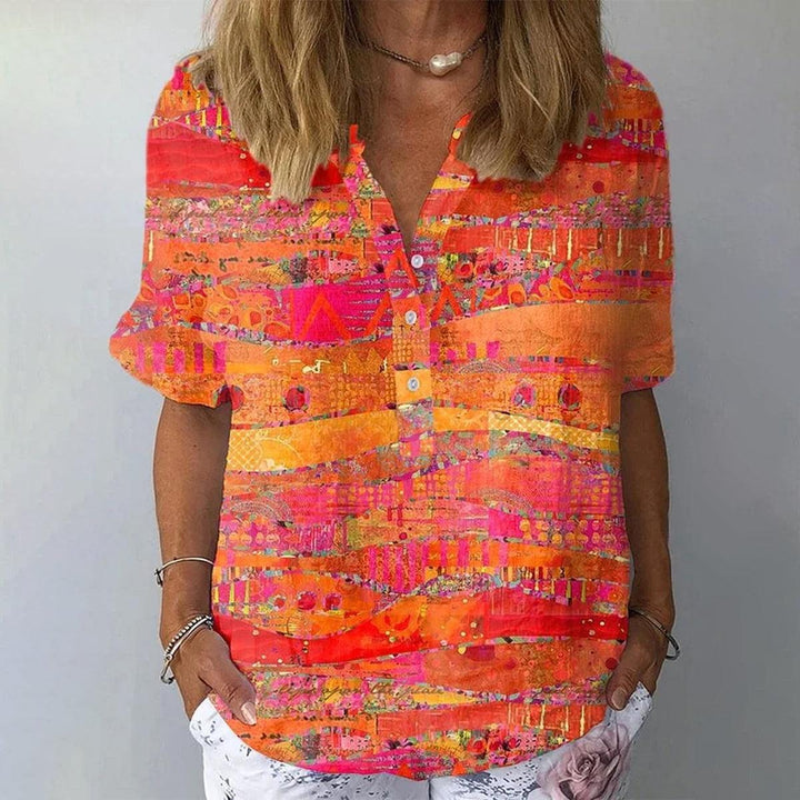 Cami | Showy Orange Short Sleeve Top
