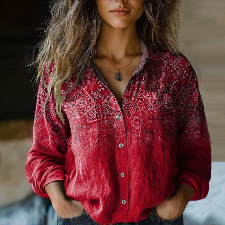 Maru | Premium Vintage Printed Blouse