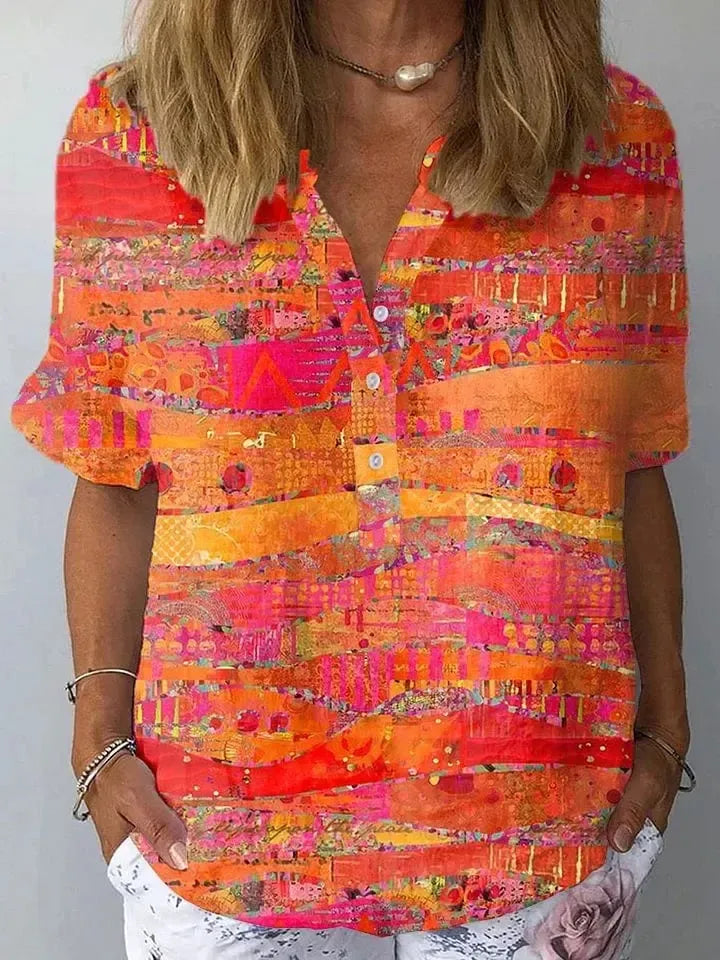 Cami | Showy Orange Short Sleeve Top