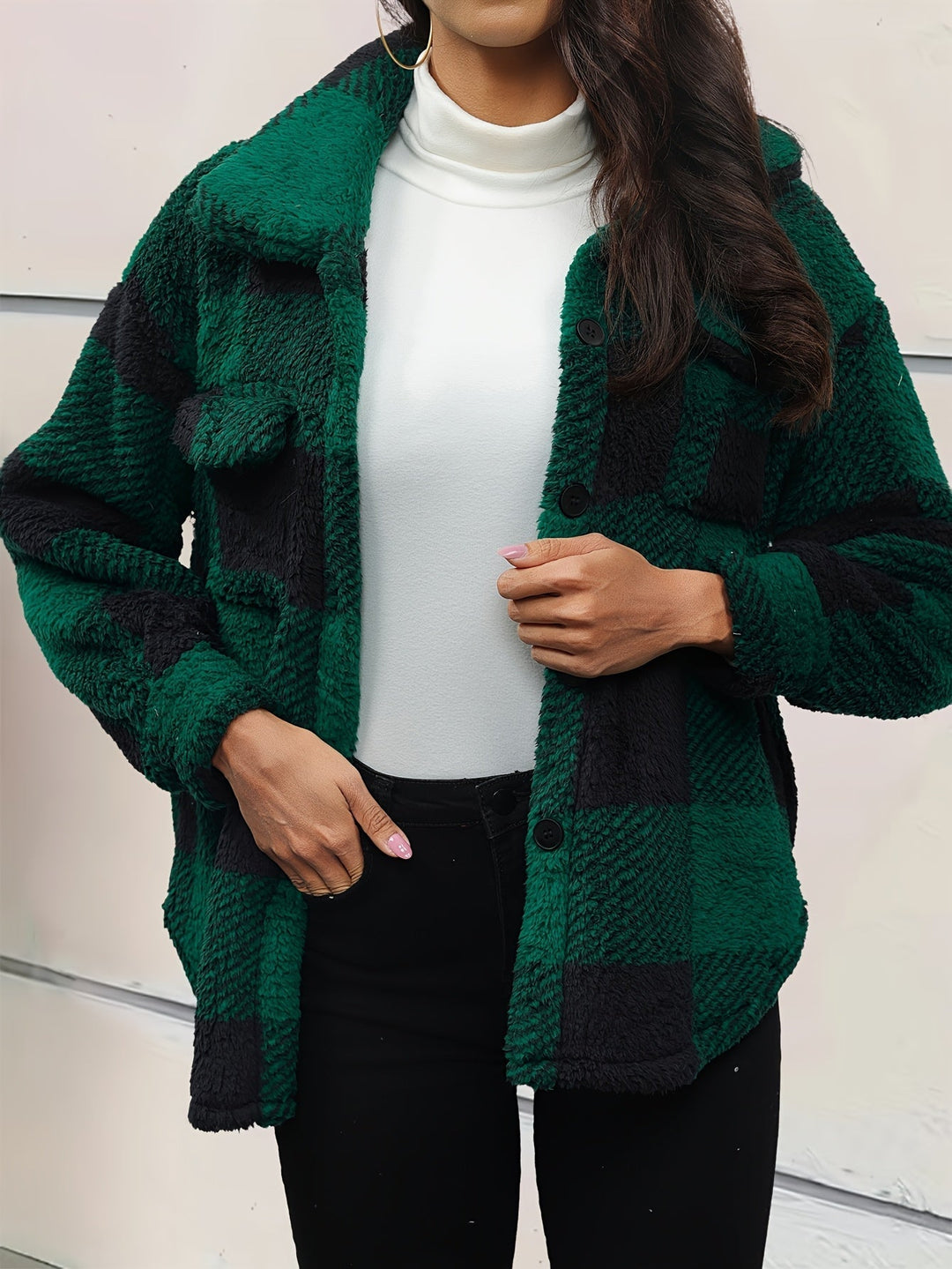 Thaya | Stylish Fleece Oversized Jacket