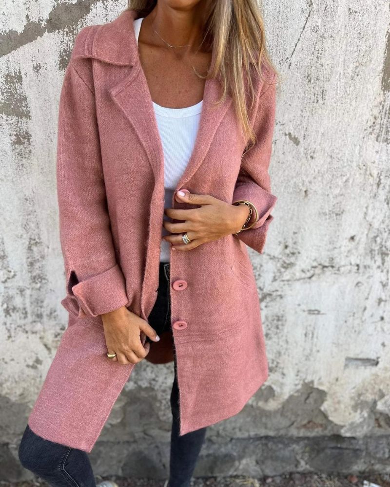Cali | Casual Long Coat with Lapels