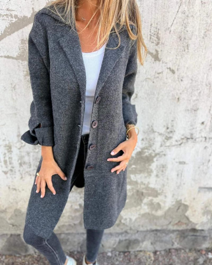 Cali | Casual Long Coat with Lapels