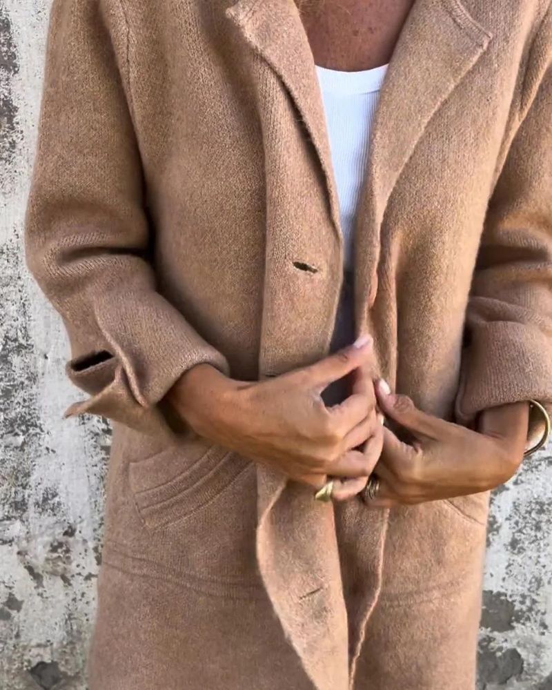 Cali | Casual Long Coat with Lapels