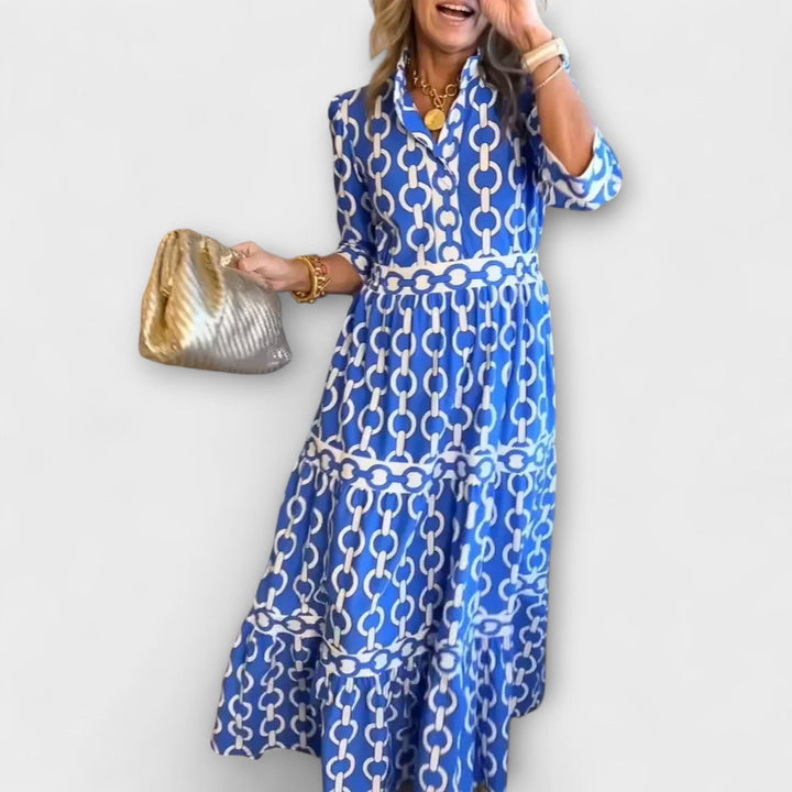 Margaret | Midi Dress with Chain Pattern