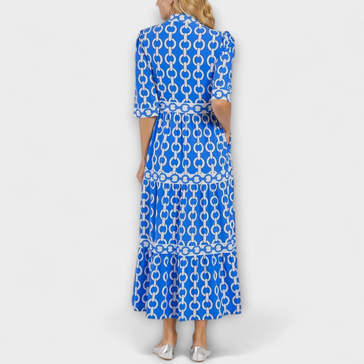 Margaret | Midi Dress with Chain Pattern