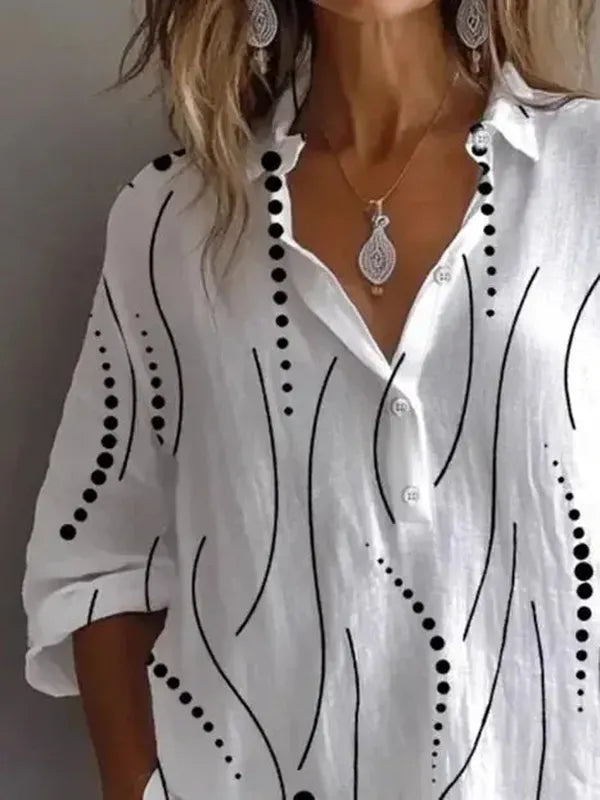 Reyes | Basic White Long Sleeve Top
