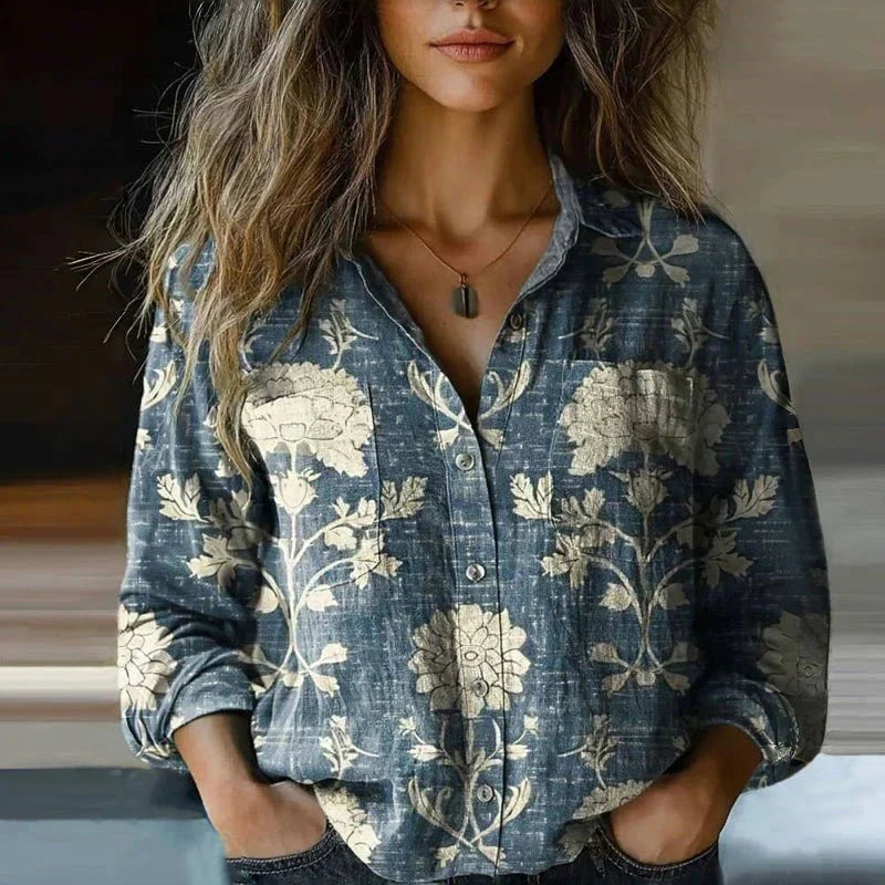 Maru | Premium Vintage Printed Blouse