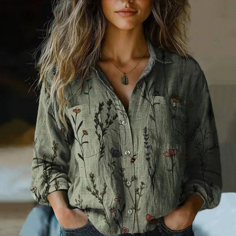 Maru | Premium Vintage Printed Blouse