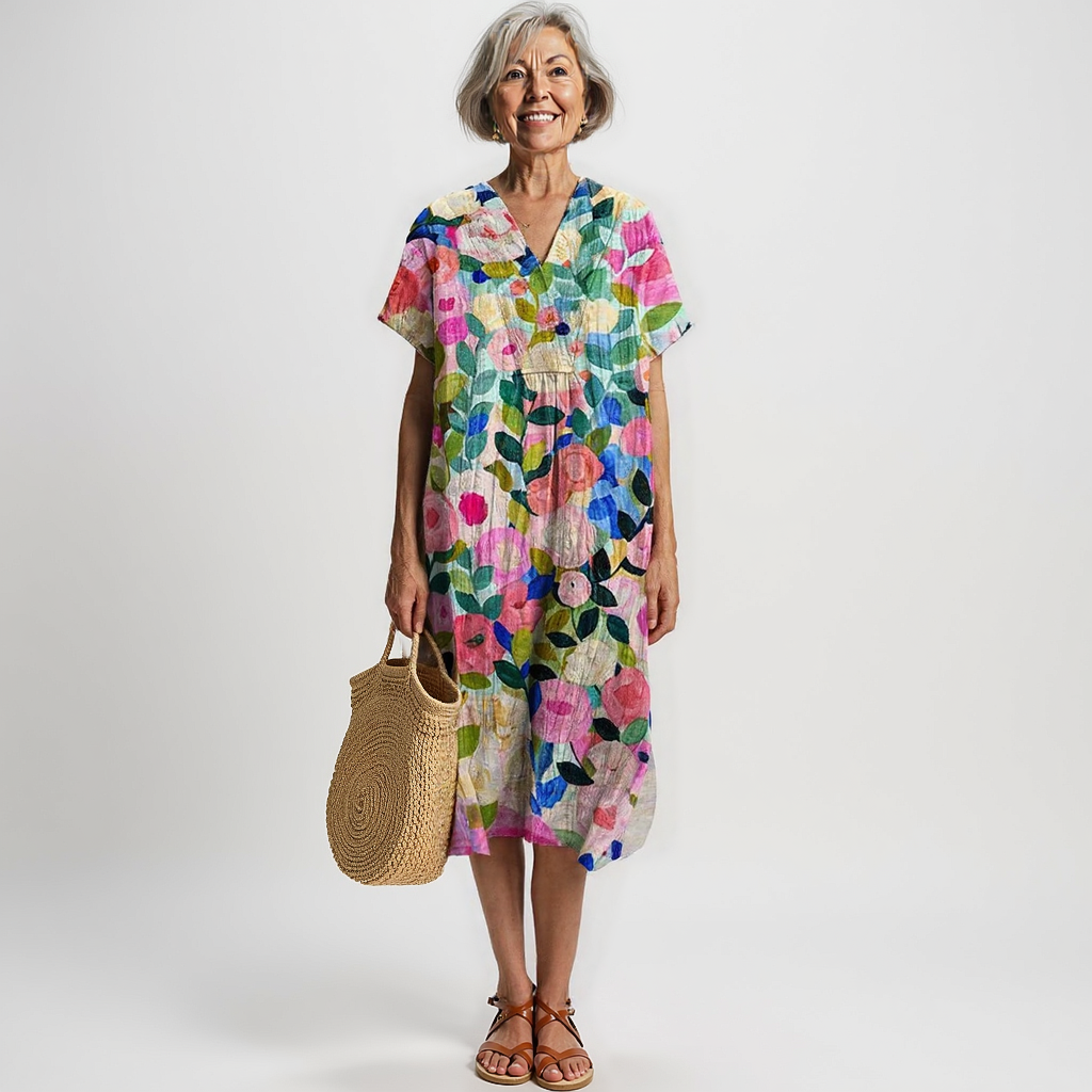 Jovana | Multi-Colour Flower Dress