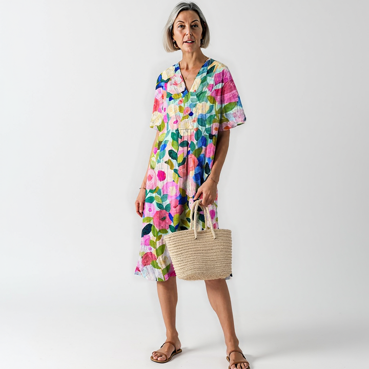Jovana | Multi-Colour Flower Dress