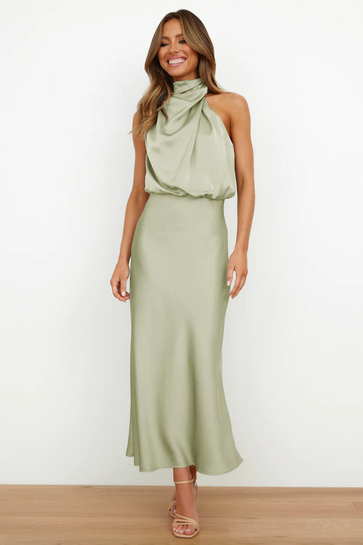Georgina | Midi Dress with Off-the-Shoulder Design