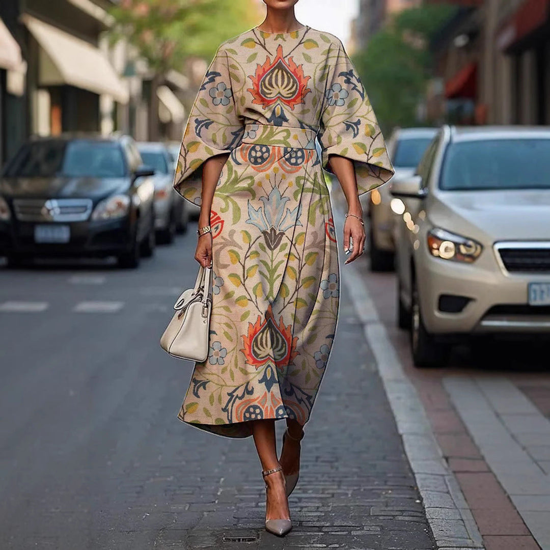 Zoraida | Stylish Batwing Sleeve Long Dress