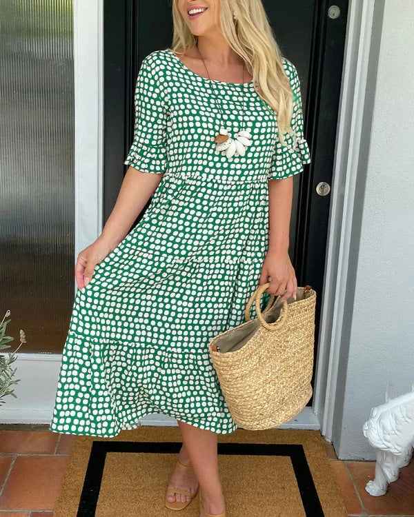 Caroline | Relaxed Tiered Midi Dress