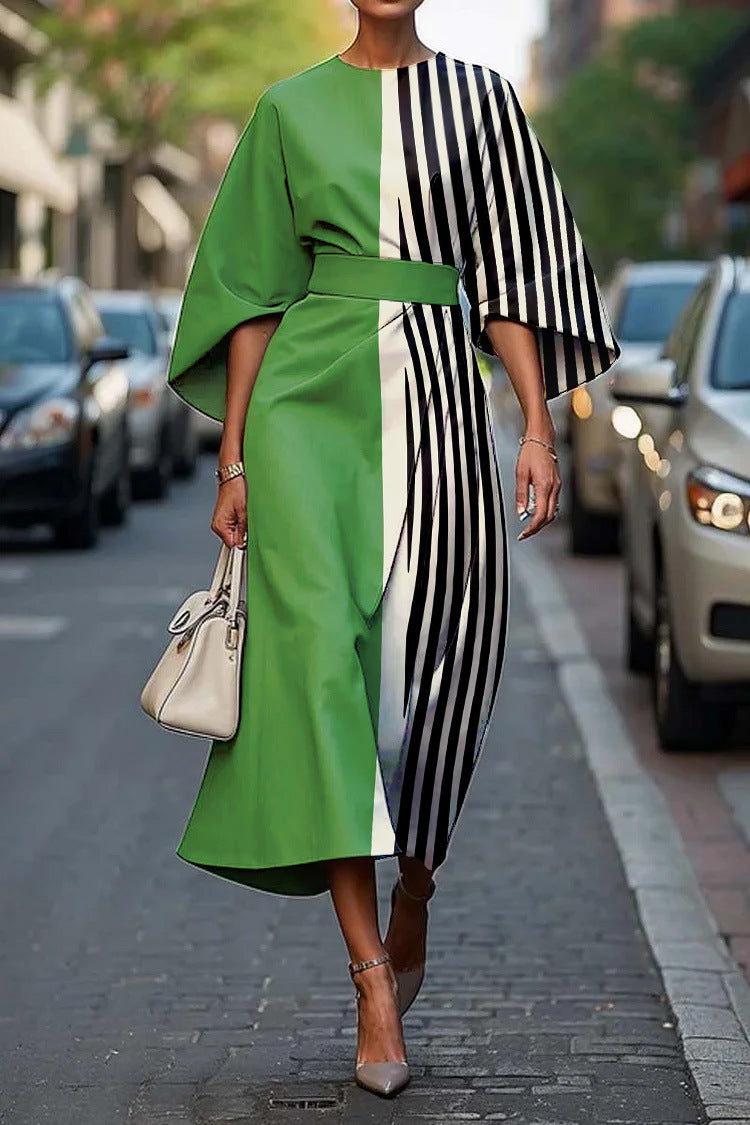 Zoraida | Stylish Batwing Sleeve Long Dress