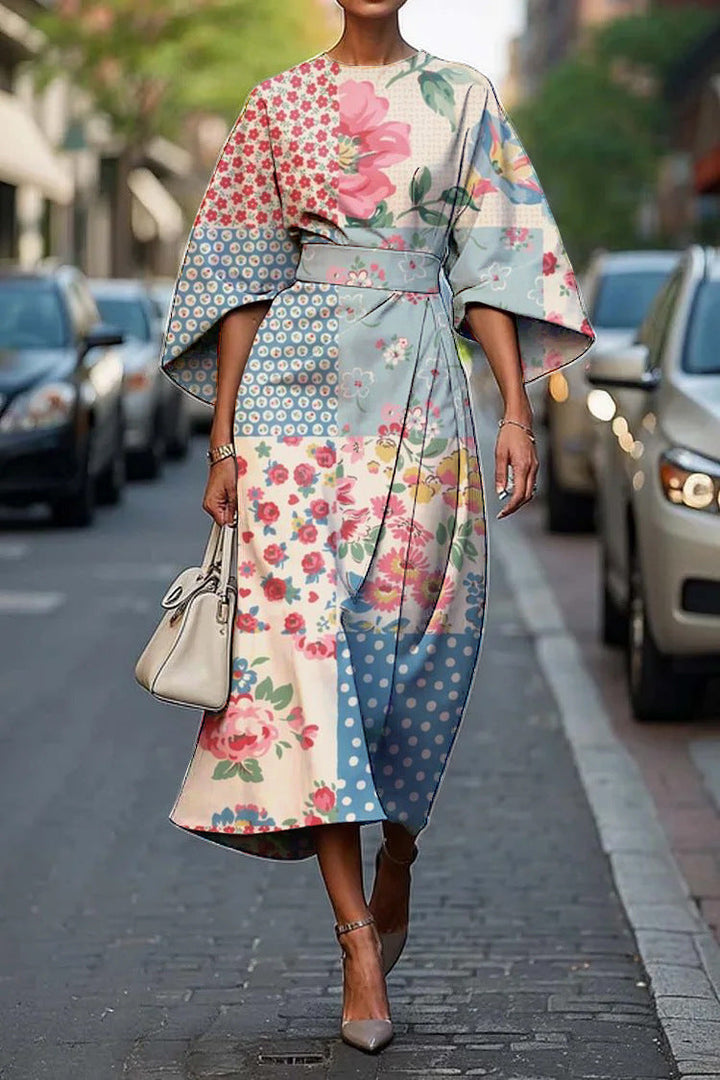 Zoraida | Stylish Batwing Sleeve Long Dress