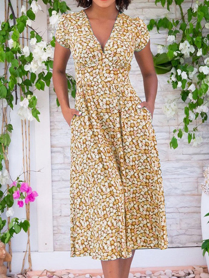 Elodie | Button-Front Midi Dress