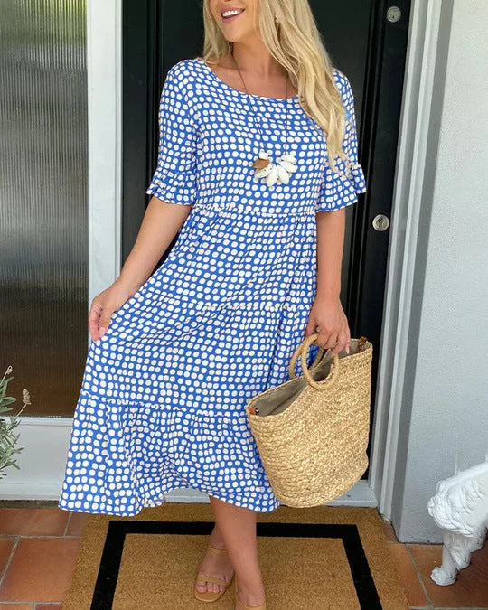 Caroline | Relaxed Tiered Midi Dress